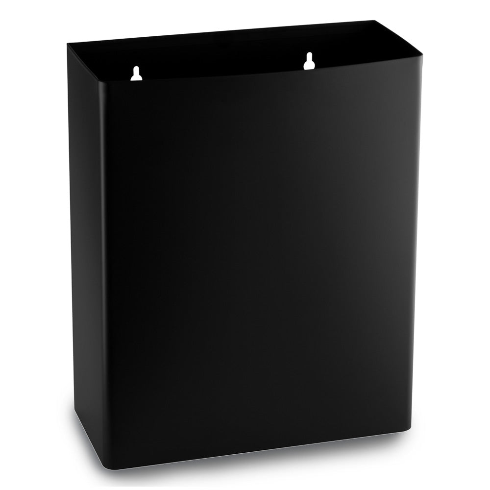 Wall Mounted Open Lid Bin 23 Lt Steel Black