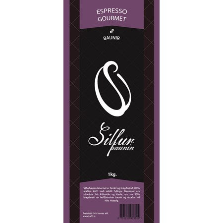 Silfur Gourmet Espresso (Sælkera) Kaffibaunir 1 kg.