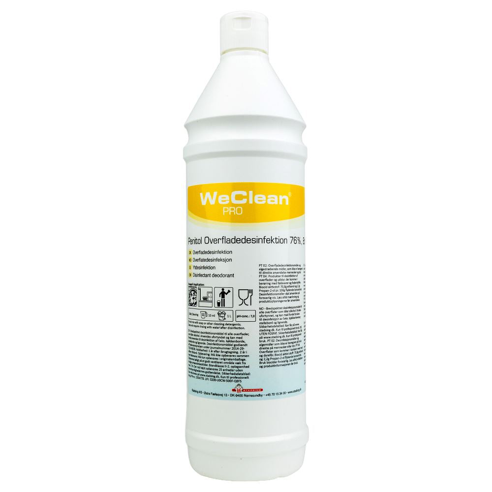 WeClean Penitol yfirborðs sótthreinsir 76%, ethanol, 1 ltr.